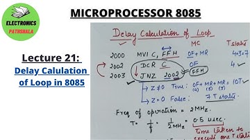 LEC 21: Delay Calculation of Loop in 8085 Microprocessor.