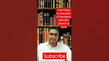 Time Period for Execution of Mandatory Injunction  passed by Court...