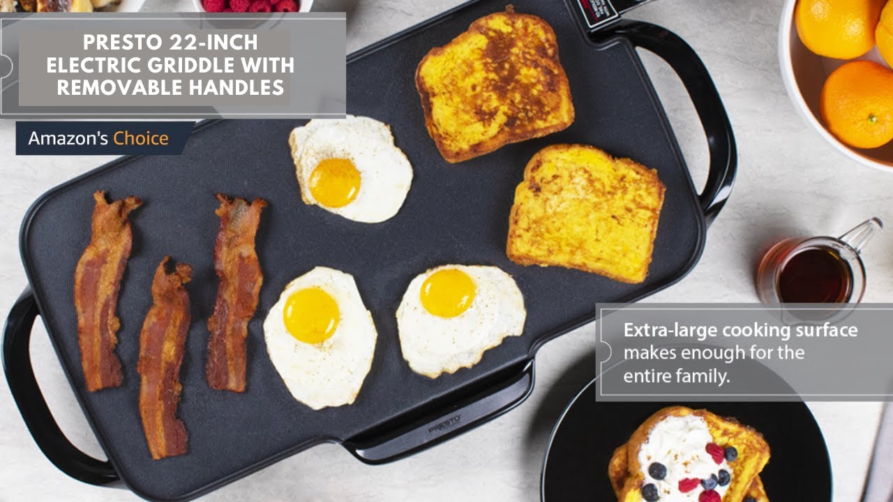 Presto 07061 22Inch Electric Griddle With Removable Handles Presto