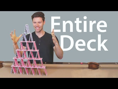 How To Build A Card House In 4 Hrs 19 Mins | Because It&rsquo;s Hard