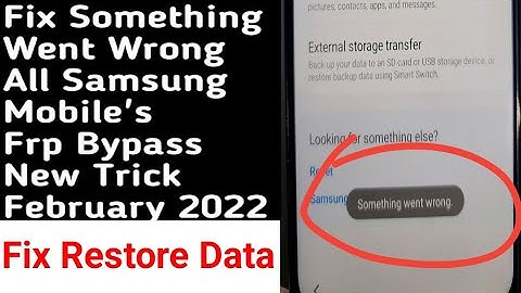 Samsung frp bypass.Something Went Wrong Fix. all Samsung mobiles