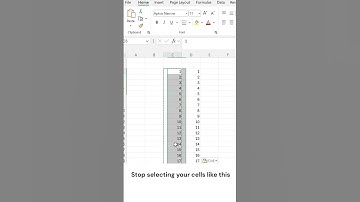 Excel Tip #2: Selecting last cell (CTRL + SHIFT + DOWN)