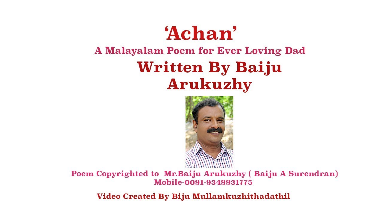 Achan   Kavitha Written By Baiju Arukuzhy