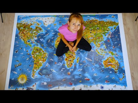 Educa 12000 Wonders of the World - mixed all pieces/bags - jigsaw puzzle time-lapse & close-ups [4K]