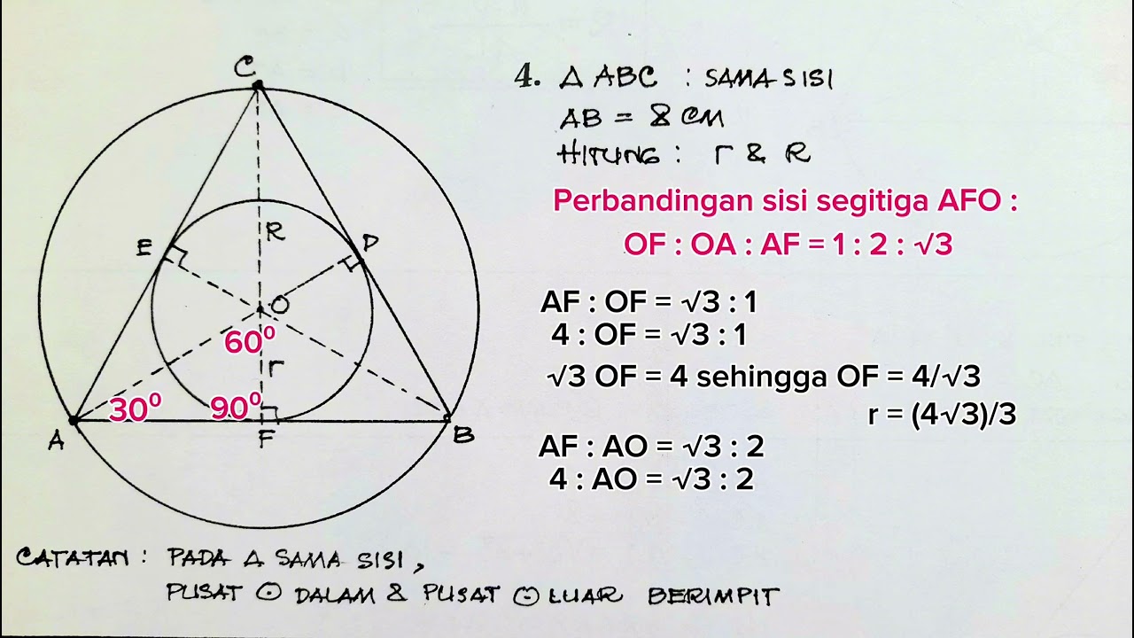 LINGKARAN LUAR DAN LINGKARAN DALAM SEGITIGA | Matematika 11