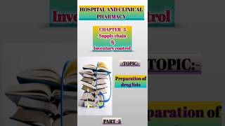 'Preparation of Drugs list' |CH -3| Hospital & clinical pharmacy |#pharmacy #shorts #youtubeshorts