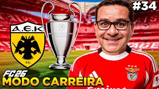 Eafc 26 Modo Carreira #34 - Benfica Vs Aek Atenas Para A Champions