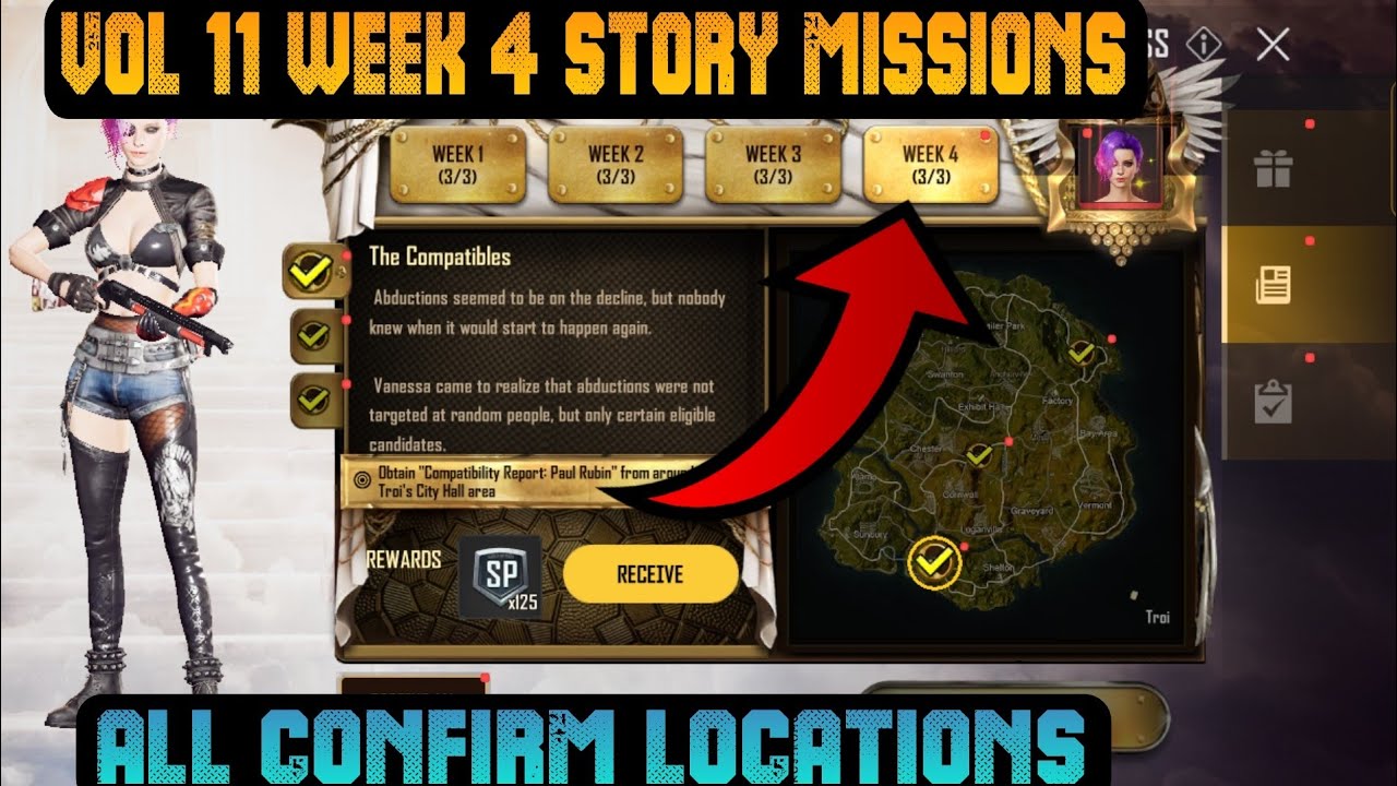 Pubg New State Mobile- VOL 11 WEEK 4 Story Mission Location
