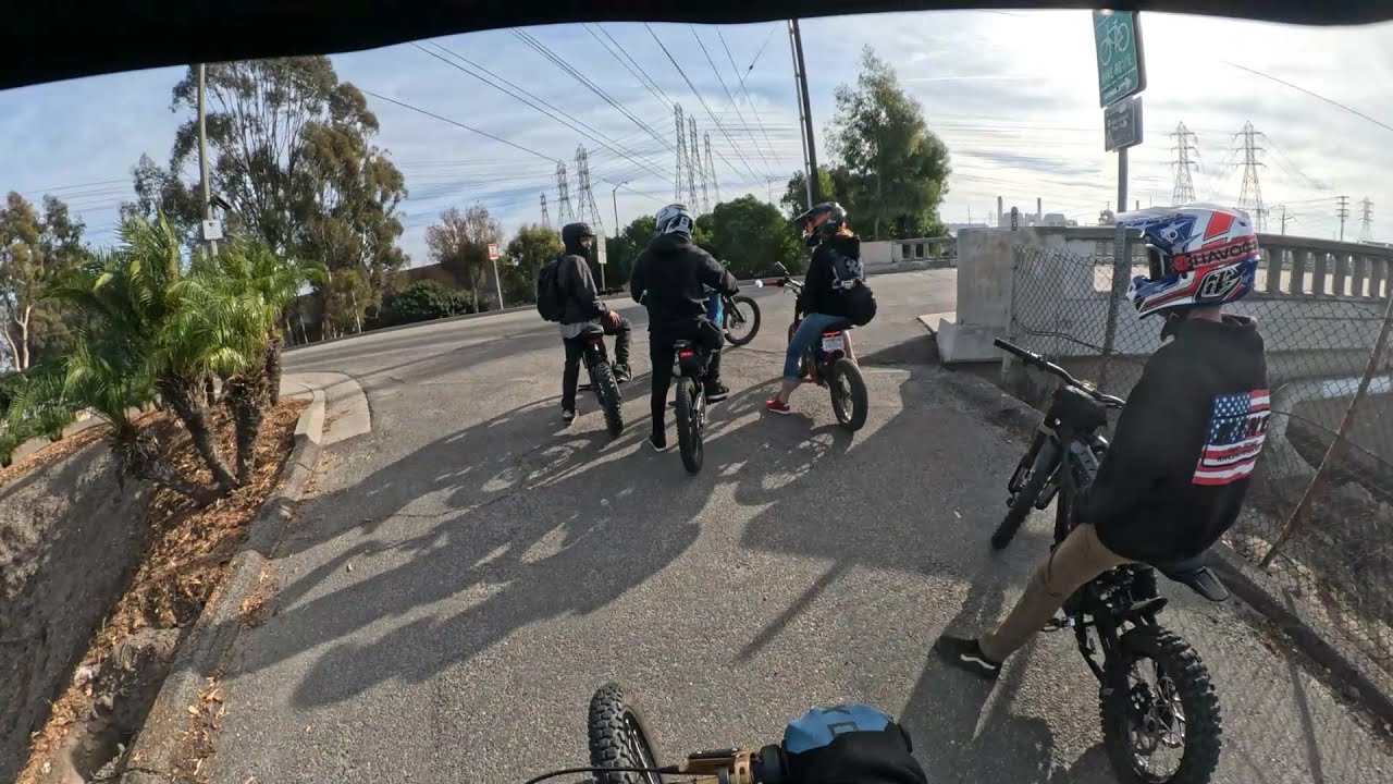 Friends check out a famous Dirt Jump Spot on Surrons!!!!  Featuring ECrewLA friends!!! ebikes!!!