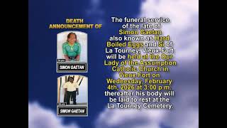 Simon Gaetan ~ Short Obituary