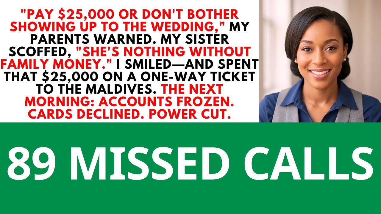 They Said Pay $25,000 or Don’t Come to the Wedding—So I Fled to the Maldives and Froze Every Account