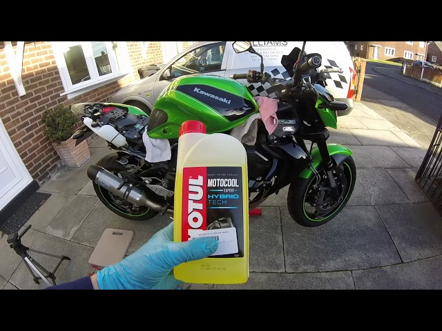 Coolant change Kawasaki Z750R 