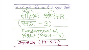 Fundamental Right [Article -(19-22)]...