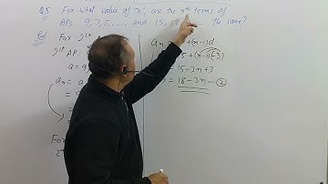 For what value of n, are the nth terms of APs 9,7,5...  and 15,12,9... the same⁉️