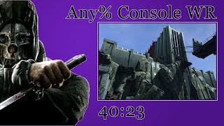 Dishonored Any% Console WR 53:36 RTA (40:24 w/o loads)