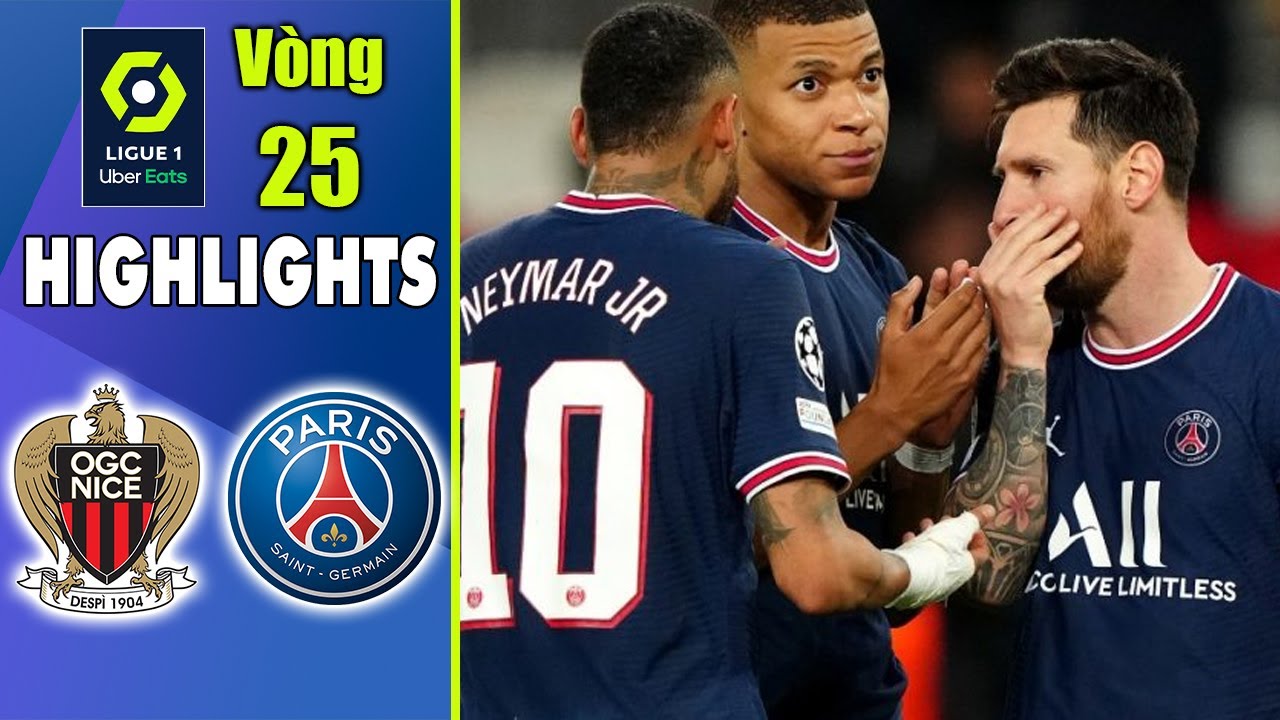 HIGHLIGHTS NICE – PSG: CƠN ÁC MỘNG MANG TÊN NICE CỦA MESSI VÀ MBAPPE | V27 LIGUE 1