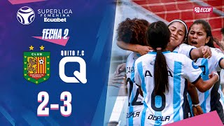 RESUMEN: DEP. CUENCA 2-3 QUITO FC l SUPERLIGA FEMENINA ECUABET - FECHA 2