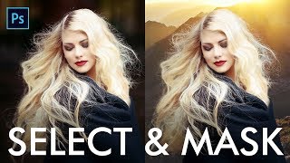 how to extract hair with select and mask in photoshop urdu hindi