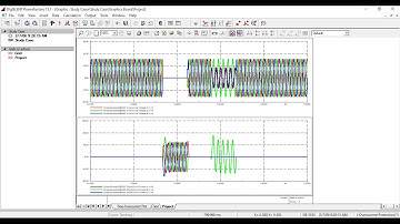 PowerFactory DIgSILENT tutorial #24 how to plot three phase voltages and short circuit current.