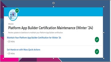 Salesforce Platform App Builder Certification Maintenance (Winter 