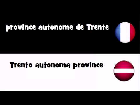 TRADUCTION EN 20 LANGUES = province autonome de Trente TRADUCTION EN 20 LANGUES = province autonome de Trente