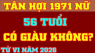 Tử Vi 2026 Tuổi Tân Hợi 1971 Nữ Mạng 🔴 Có Giàu Không? || VƯỢNG TÀI LỘC