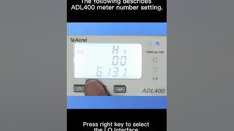 ADL400 meter number setting