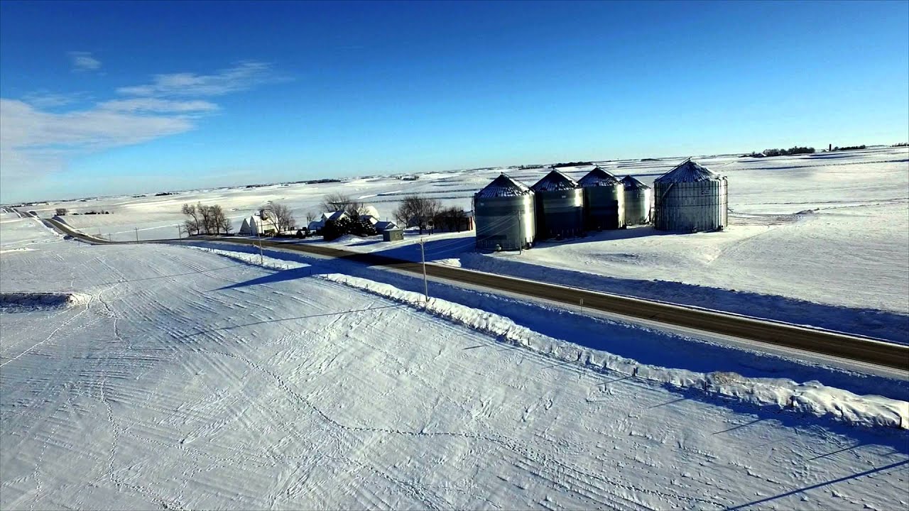 The beautiful winter scape of Iowa Westphalia Dji Inspire1 YouTube