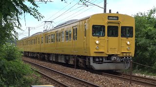 【4K】JR山陽本線　普通列車115系電車　ｵｶD-30編成