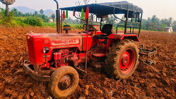 Mahindra 575 di tractor goes to 9 point aram cultivator performance in soil land