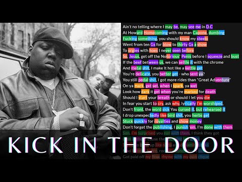 The Notorious B.I.G. - Kick in the door | Lyrics, Rhymes Highlighted