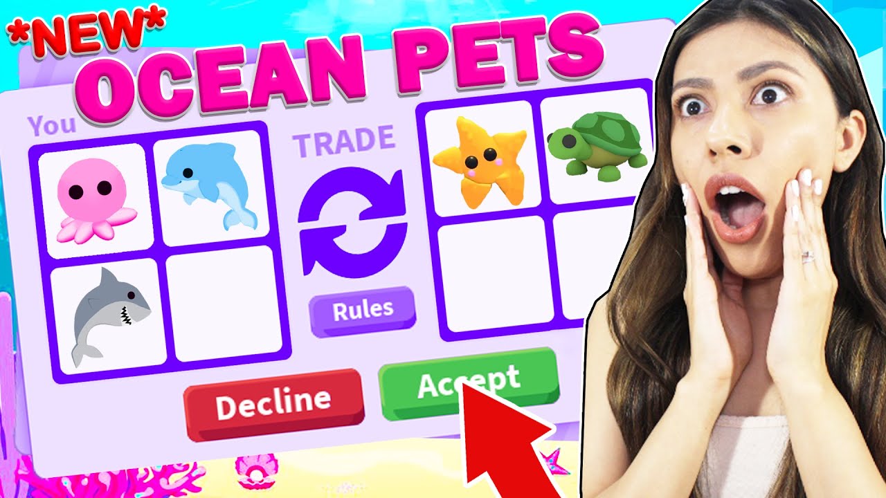 Trading Only Ocean Pets In Adopt Me Roblox Adopt Me Youtube - karinaomg youtube roblox adopt me