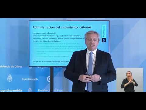 Coronavirus: conferencia de Alberto Fernánez, extiende la cuarentena en la Argentina