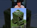 Minecraft pixel arts at different ages 