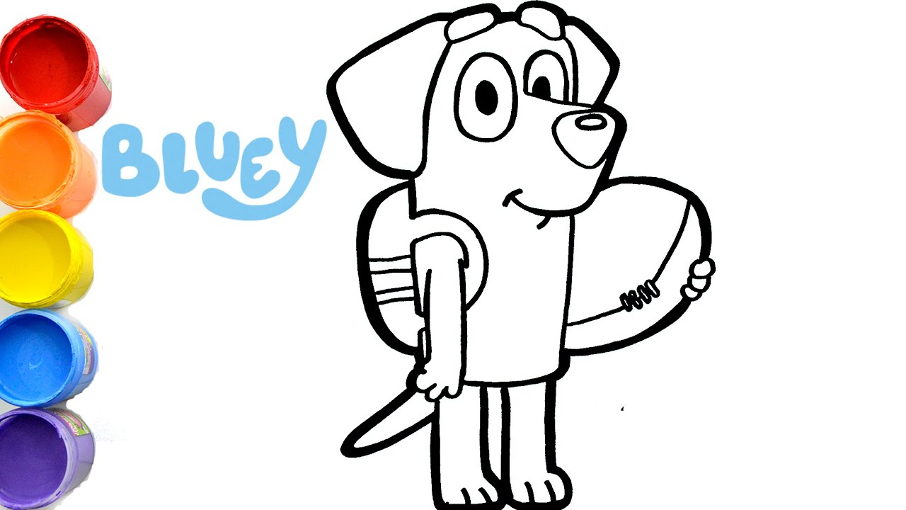 How To Draw and Coloring Bluey LUCKY Labrador Dog ???? Disney Junior ???? Easy  Drawings