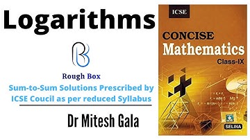 Logarithms | Ch-8 Ex.8A | Class 9 ICSE | SELINA | Mathematics