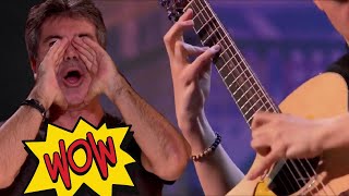 The Best [ GUITAR SOLO ] Pure Talented kid! [ AIR GUITAR ] earned Golden Buzzer!