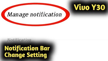 Vivo Y30 Notification Bar Change Setting
