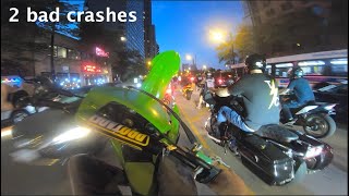 Dirt Bike in Busy Chicago Streets (Leaned Back 2020)