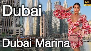 Dubai Marina 🇦🇪 Most Popular Tourist Destination! [ 4K ] Walking Tour