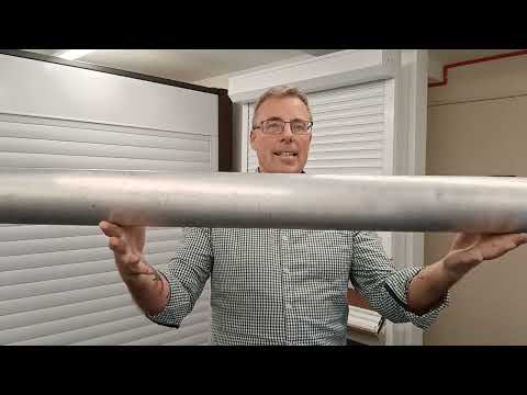 Parts of a Roller Shutter -The make-up of a roller shutter. Barrel guides endplates and tube motor.