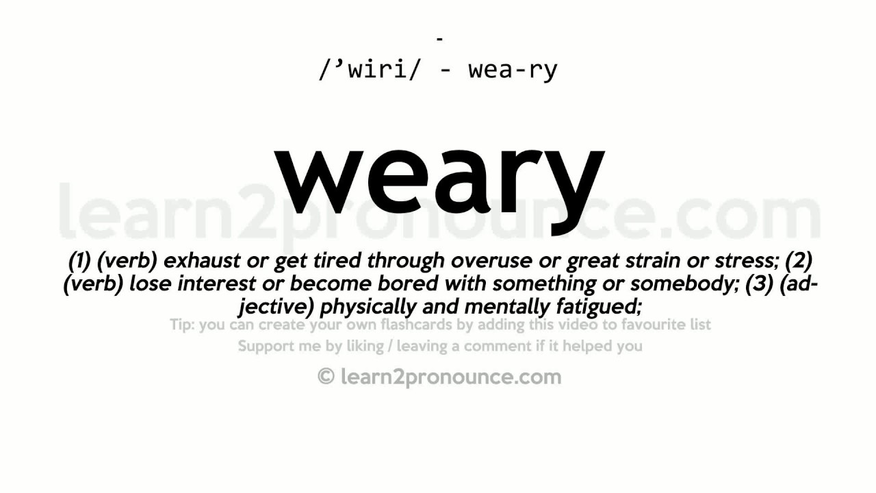 meaning of travel weary