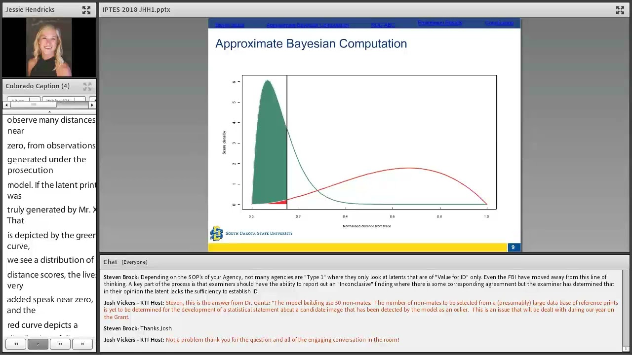 A Bayes Factor for Fingerprints, Using a Modified Approximate Bayesian Computation Approach