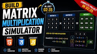 Build a Matrix Multiplication Simulator using HTML CSS & JavaScript | DsmrProg