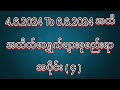 4.6.2024 မှ 6.6.2024 အထိ တစ်ပတ်စာ အတိတ်စာရွှက်များစုစည်းရာ အပိုင်း (၄) #2d #2dlive #2d3dmyanmar