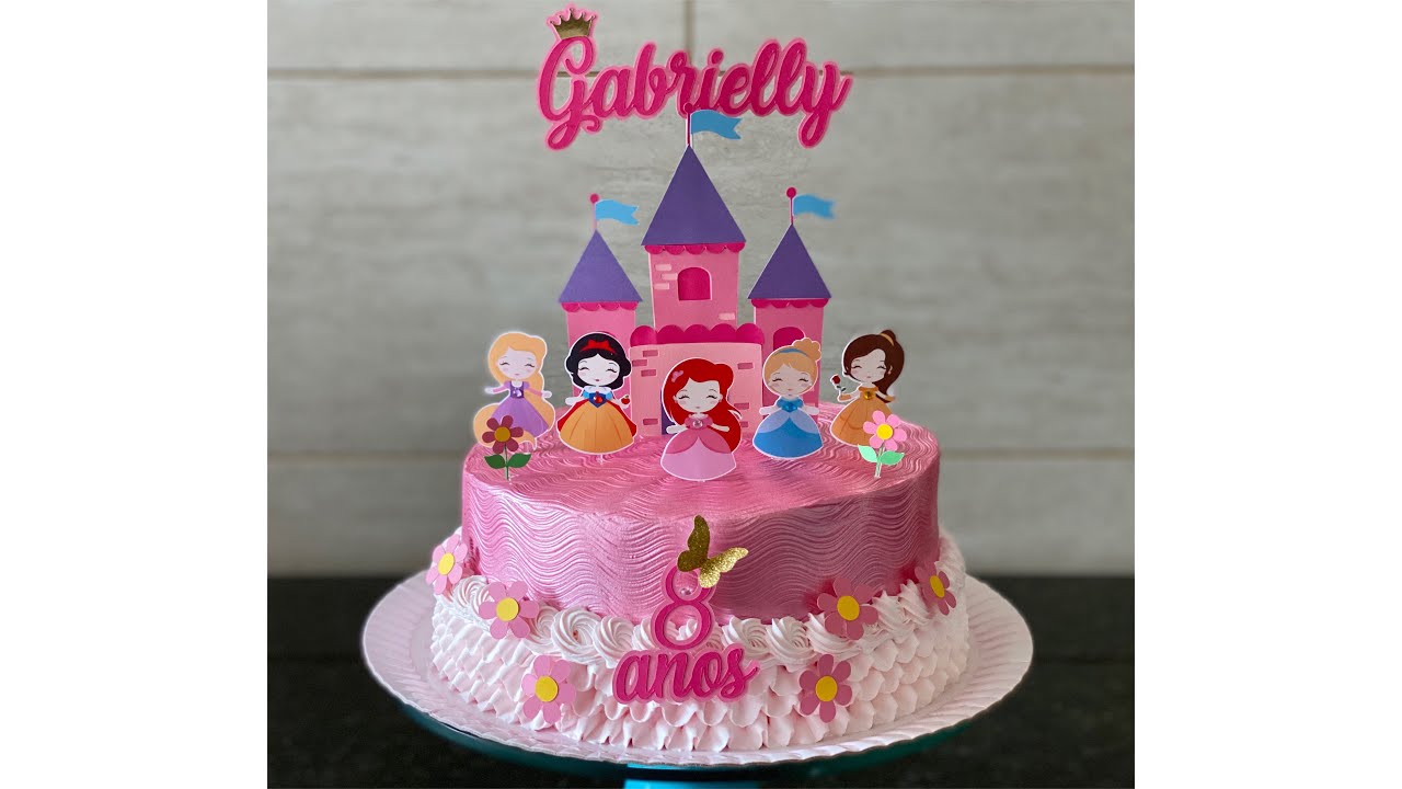 Decoração bolo das princesas 