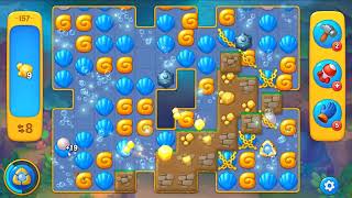 Fishdom level 157 - 17 Moves - No Boosters