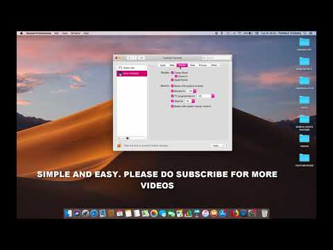 HOW TO ENABLE OR DISABLE ITUNES STORES IN PARENTAL CONTROLS IN MAC OS MOJAVE
