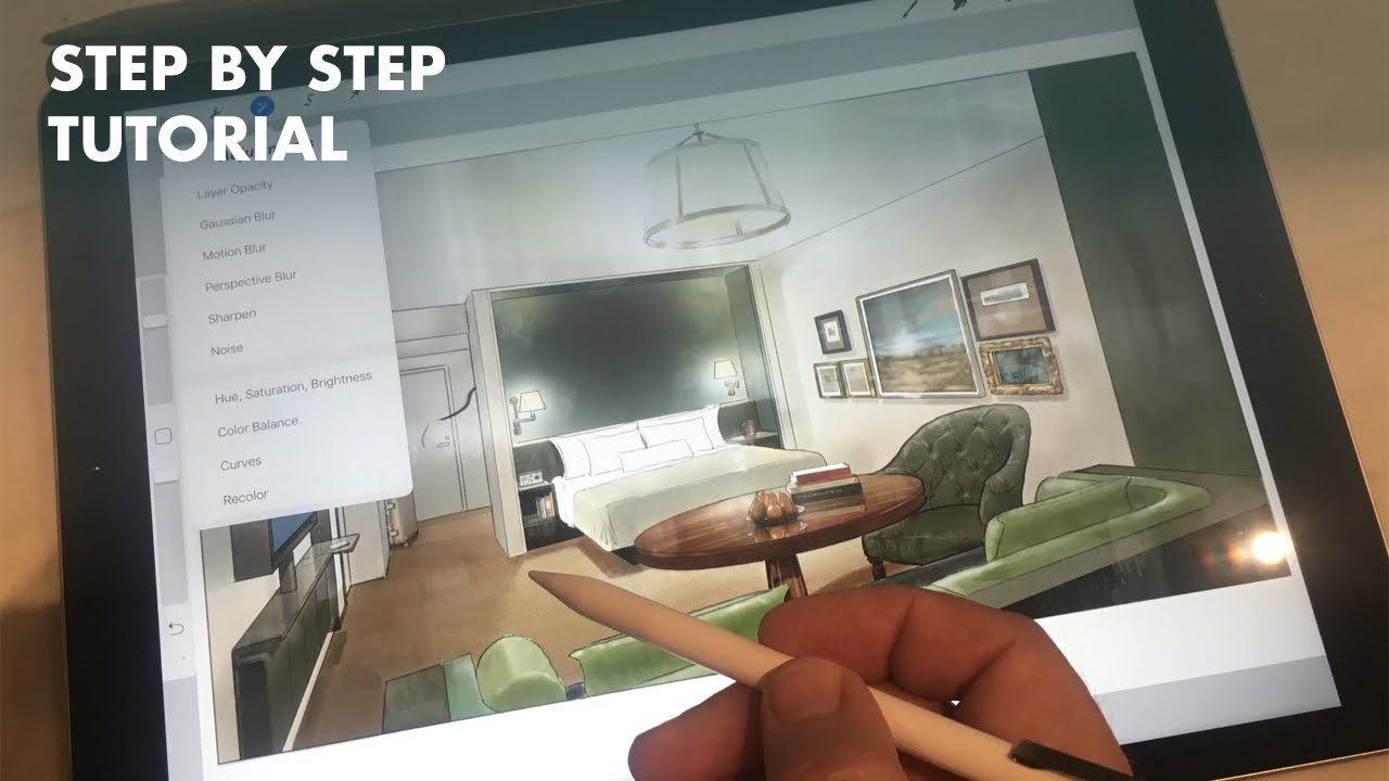 Watch Architect Use Procreate App iPad Pro to Turn 