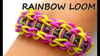 Tutoriel : Comment réaliser un bracelet élastique en échelle RAINBOW LOOM avec la machine (français)